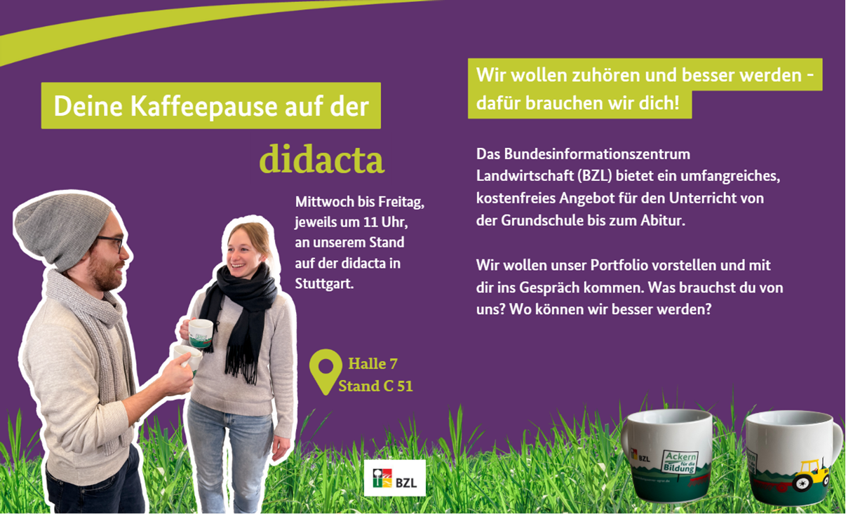 Screenshot Instagram zwei Personen beim Austausch mit der BZL-Tasse