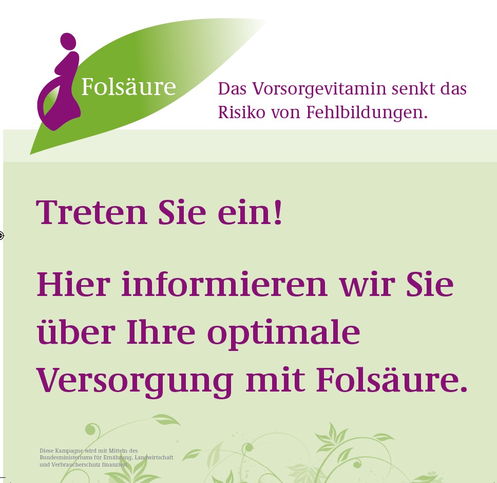 Informationsflyer zu Folsäure