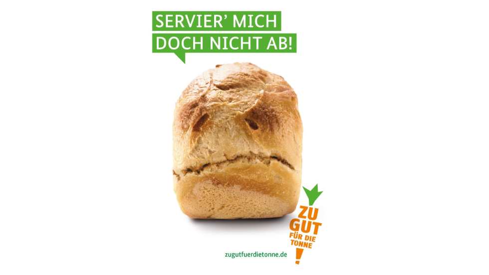 Motiv Brötchen "Zu gut für die Tonne!"